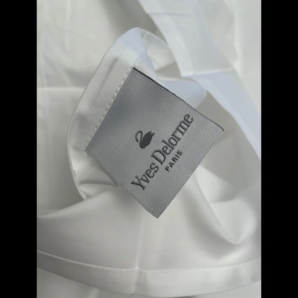 NEW Yves Delorme Stitched (1) Euro Sham Case in‎ White